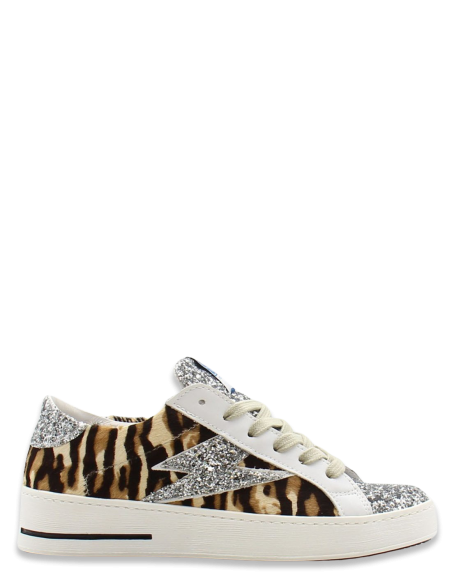 Baskets Ville Femme - Semerdjian Maya B669 - Léopard & Paillettes - Hylton.fr