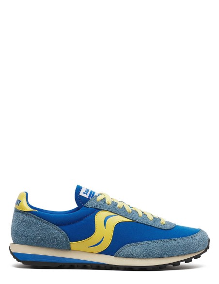 Saucony Trainer 80 - Baskets running vintage homme bleu et jaune
