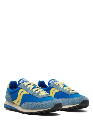 Saucony Trainer 80 - Baskets running vintage homme bleu et jaune
