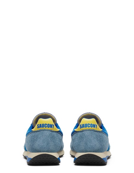 Saucony Trainer 80 - Baskets running vintage homme bleu et jaune