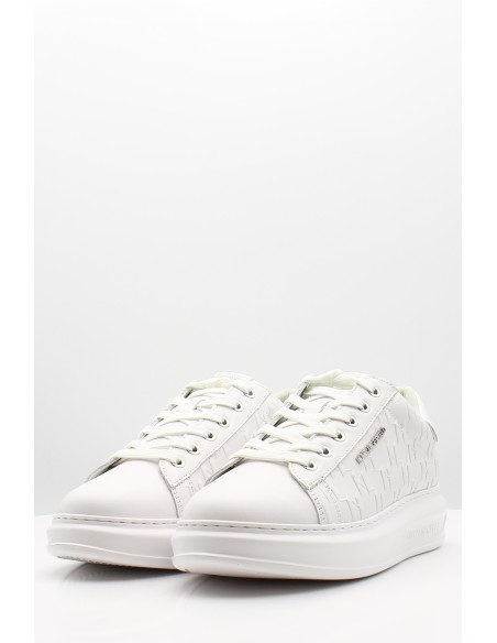 Karl Lagerfeld Kapri Mens Monogram Emboss Lo - Sneakers homme blanc.