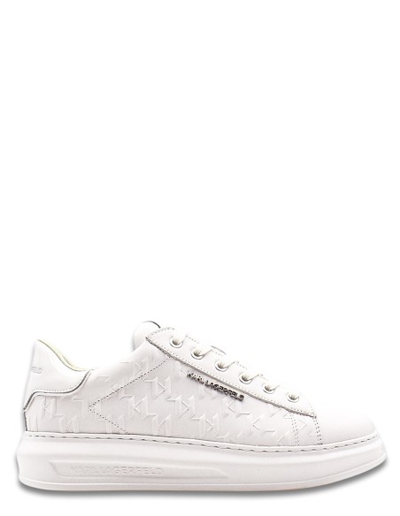 Karl Lagerfeld Kapri Mens Monogram Emboss Lo - Sneakers homme blanc.