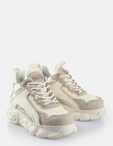 Buffalo CLD Chai Vegan Nubuck/Nappa - Baskets Plateforme Tendance