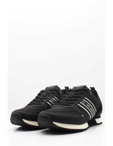 Sneakers Pepe Jeans Noir avec Rayures pour un Look Vintage et Sportif