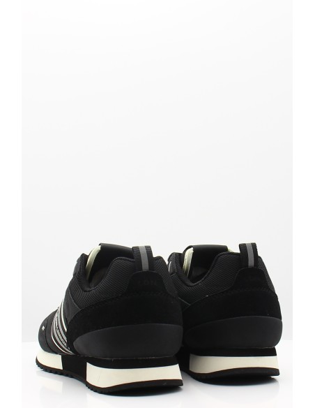 Sneakers Pepe Jeans Noir avec Rayures pour un Look Vintage et Sportif