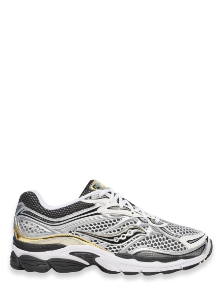 Saucony Omni 9 Blanc/Noir/Doré - Sneakers Rétro Running