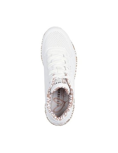 Baskets Skechers UNO Love blanches avec semelle imprimée