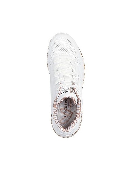 Baskets Skechers UNO Love blanches avec semelle imprimée