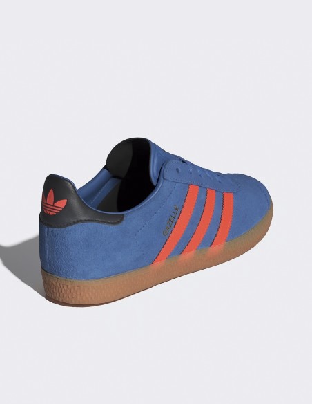 Adidas Gazelle Junior Bleu et Orange  JP7124 - Style rétro et confort