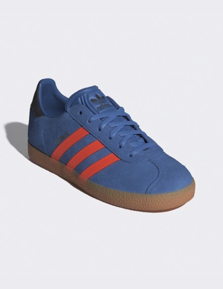 Adidas Gazelle Junior Bleu et Orange  JP7124 - Style rétro et confort