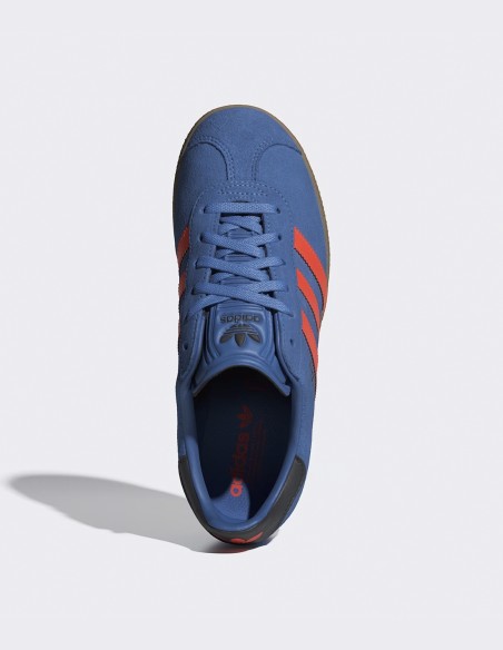 Adidas Gazelle Junior Bleu et Orange  JP7124 - Style rétro et confort