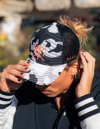 Casquette Watts Truck Camouflage Blanc et Noir - Style et Audace