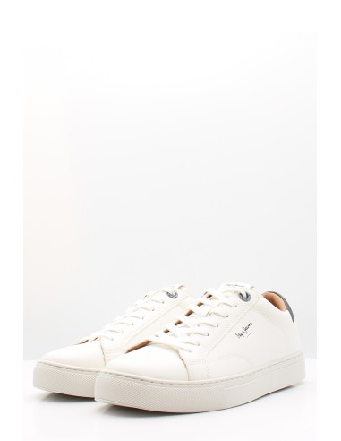 Sneakers Pepe Jeans Homme Joe Basic Blanc/Noir