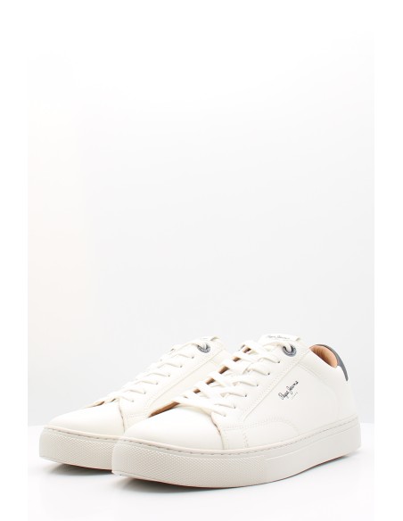 Sneakers Pepe Jeans Homme Joe Basic Blanc/Noir