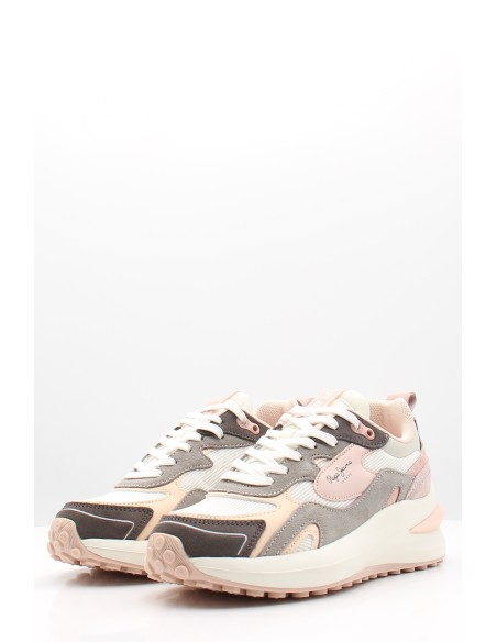 Sneakers pour Femme - Pepe Jeans - Winslow Gris/Rose