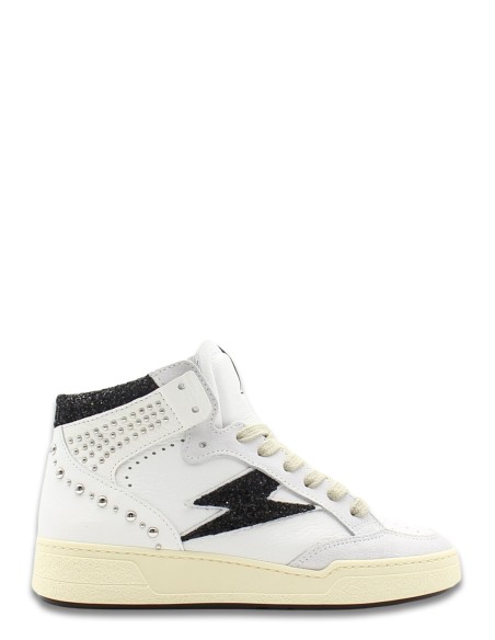 Baskets Montantes Semerdjian Braga B694 - Cuir blanc et noir