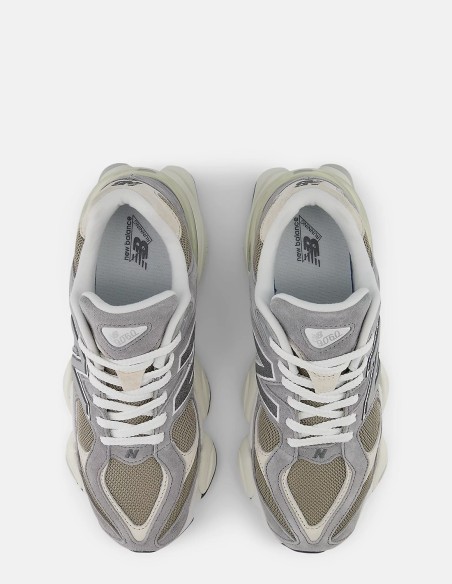 Sneakers Mixte New Balance 9060 - Baskets grises et blanches