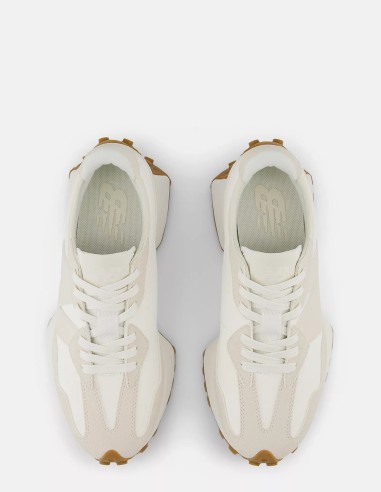 Sneakers Femme New Balance 327 - Baskets blanches et beiges