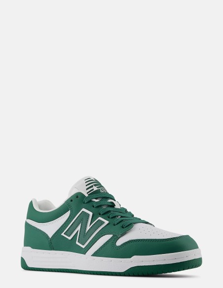 Sneakers Homme New Balance 480 - Baskets vertes et blanches