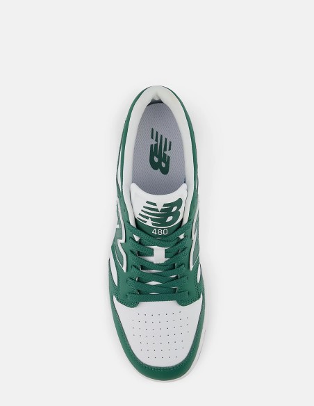 Sneakers Homme New Balance 480 - Baskets vertes et blanches