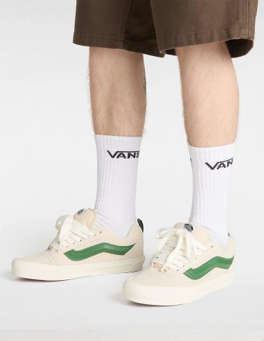 Sneakers Vans Knu Skool - Baskets crème et vert