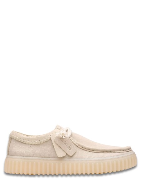 Chaussures Clarks Torhill Lo en toile beige avec semelle crantée - HYLTON.FR