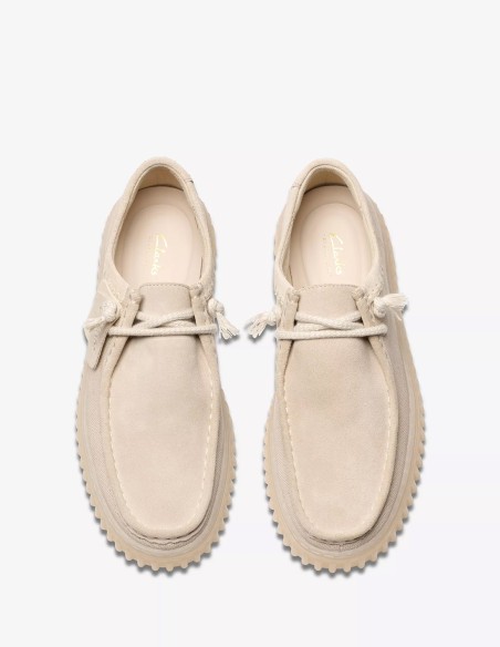 Chaussures Clarks Torhill Lo en toile beige avec semelle crantée - HYLTON.FR