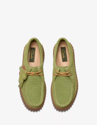 Chaussures Clarks Torhill Bee en daim vert avec semelle crantée marron