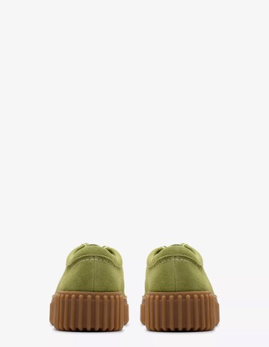 Chaussures Clarks Torhill Bee en daim vert avec semelle crantée marron