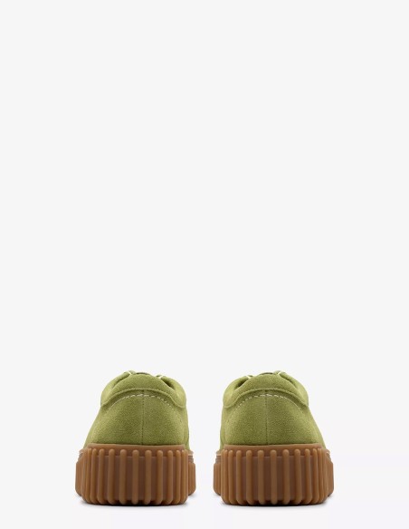 Chaussures Clarks Torhill Bee en daim vert avec semelle crantée marron