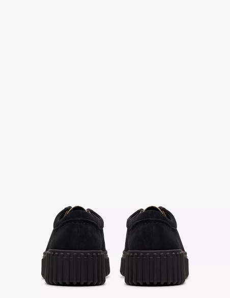 Derby femme Clarks Torhill Bee - Derby en daim noir et cuir léopard