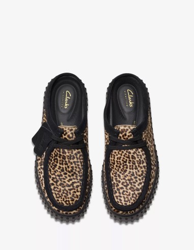 Mules Femme Clarks Torhill Mule Imprimé Léopard Daim Noir