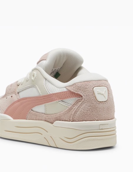 Baskets Puma 180 Femme - Cuir blanc et daim rose pastel - Hylton.fr