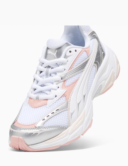 Baskets Puma Morphic Femme - Blanc, rose et gris