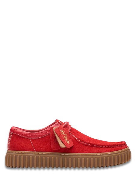 Derbies Homme Clarks torhill lo red suede daim rouge