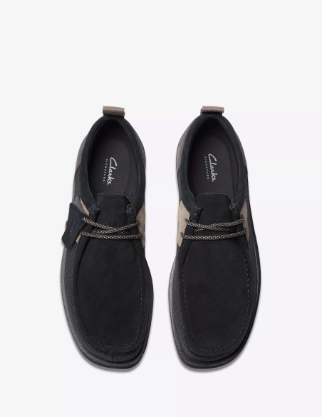 Derbies Homme Clarks wallabeeftr2lo daim Noir combi
