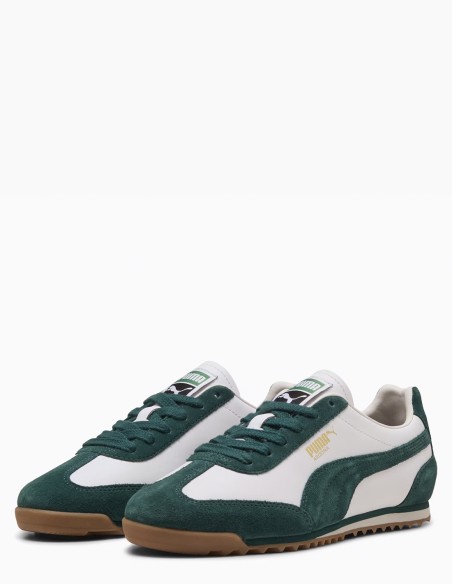 Sneakers Homme Puma Blanc/Vert - Baskets Arizona Rétro