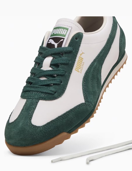 Sneakers Homme Puma Blanc/Vert - Baskets Arizona Rétro