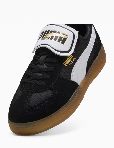 Puma Palermo Moda Tongue  - Baskets noires avec semelle en caoutchouc
