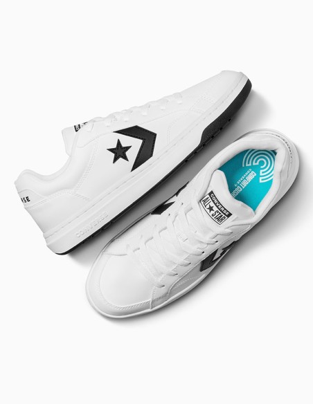 Baskets unisexes Converse Pro Blaze - Cuir blanc avec étoile noire