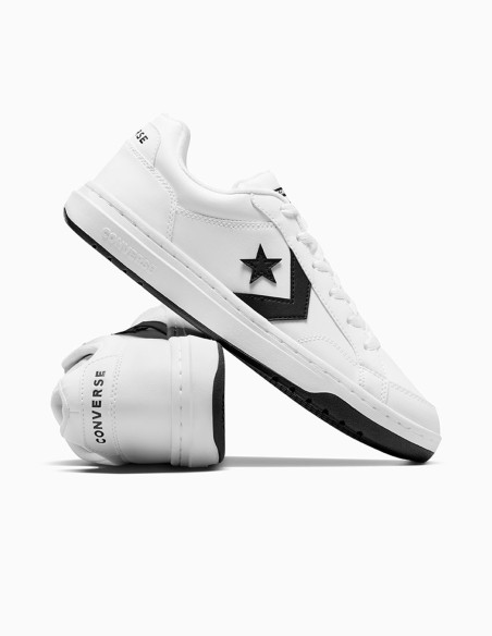 Baskets unisexes Converse Pro Blaze - Cuir blanc avec étoile noire