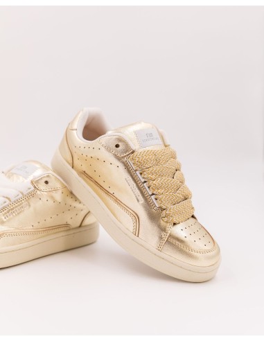 Baskets Avril Gold - Baskets femme métallisé or semelle en caoutchouc