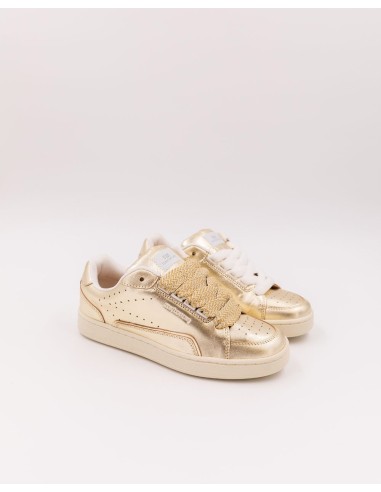 Baskets Avril Gold - Baskets femme métallisé or semelle en caoutchouc