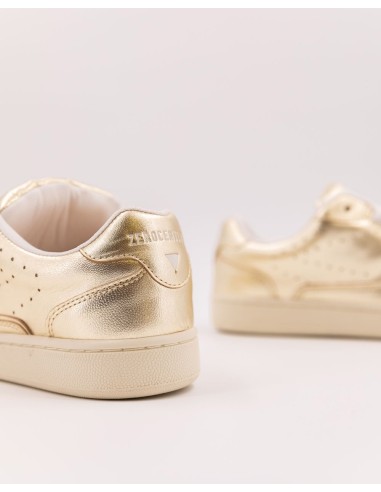 Baskets Avril Gold - Baskets femme métallisé or semelle en caoutchouc