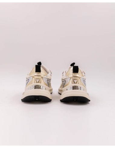 Baskets de Femme Spider Precious - Baskets métallisées or et blanches