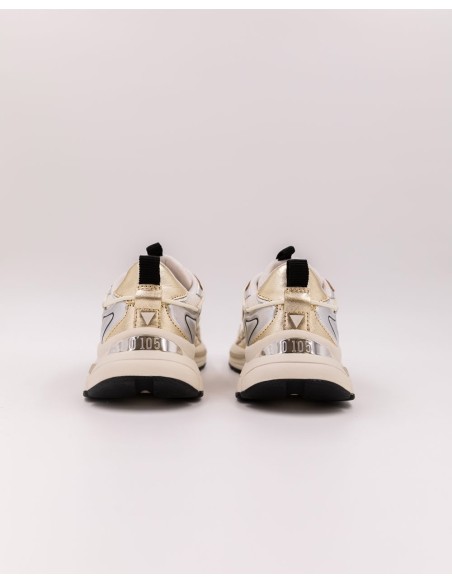 Baskets de Femme Spider Precious - Baskets métallisées or et blanches