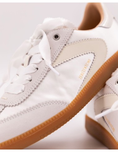 Baskets Femme Nova White Satin - Baskets basses blanches satinées