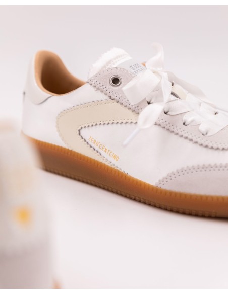 Baskets Femme Nova White Satin - Baskets basses blanches satinées