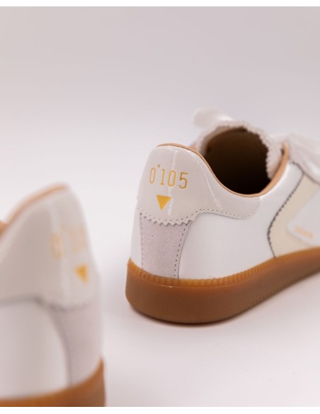 Baskets Femme Nova White Satin - Baskets basses blanches satinées