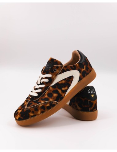 Baskets Nova Leo - Baskets suède léopard avec semelle en caoutchouc beige